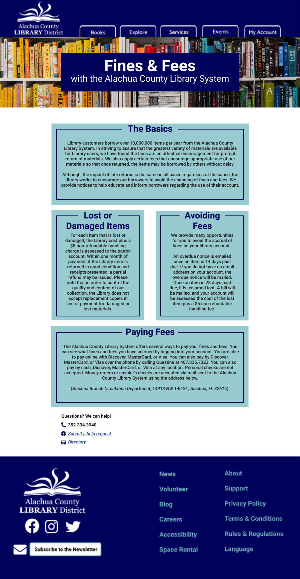 Fine and fees page