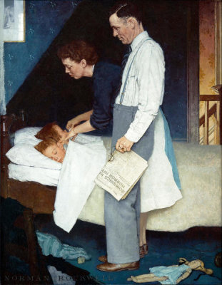 Freedom from Fear painting by Norman Rockwell