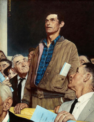 Freedom of Speech painting by Norman Rockwell