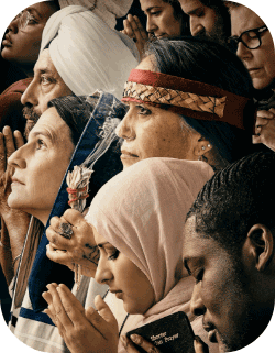 Re-imagined photography art of Norman Rockwell's Freedom of Worship